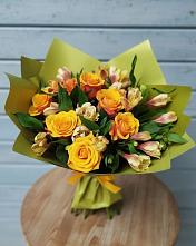 Букет цветов из:  Альстромерии и Розы в Козловке