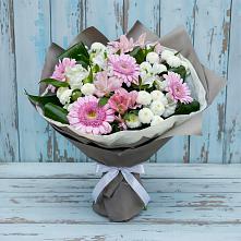 Букет цветов из:  Герберы, Альстромерии и Хризантемы в Козловке