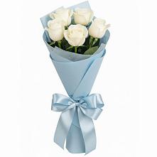 Букет 5 Белых роз Проуд в Козловке