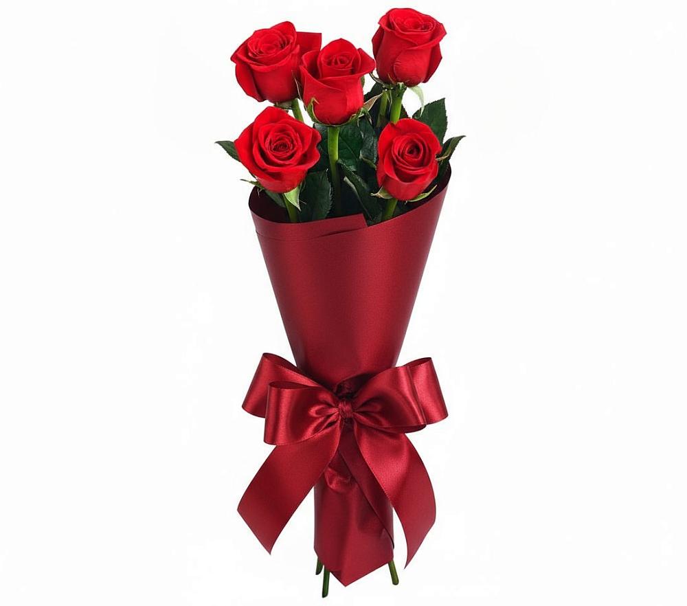 Букет 5 Красных роз Эдлесс Лав в Козловке