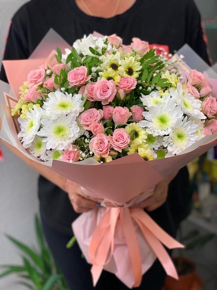 Букет цветов из: Розы и Хризантемы в Козловке