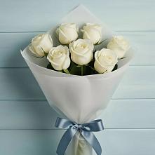 Букет 7 Белых роз Эдлесс Лав #REPLACE_PRED# Козловке