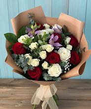 Букет цветов из:  Розы и Альстромерии в Козловке