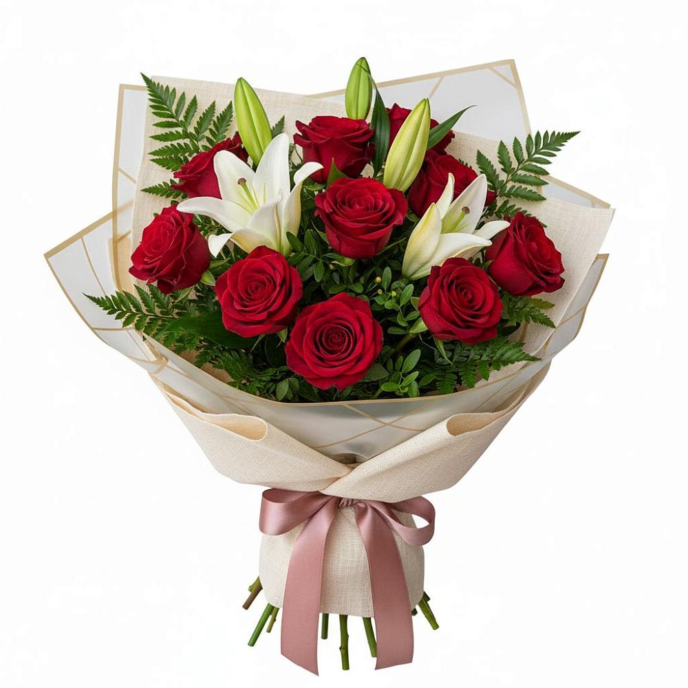 Букет цветов из: Лилии и Розы в Козловке