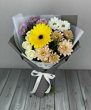 Букет цветов из:  Розы, Герберы и Хризантемы в Козловке