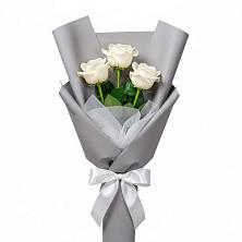 Букет 3 белые розы в Козловке