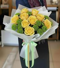 Букет цветов из:  Хризантемы и Розы в Козловке