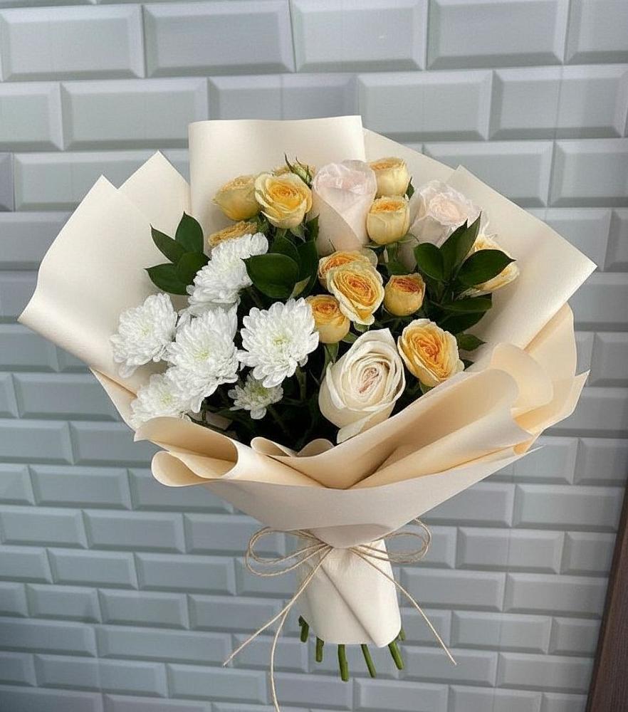 Букет цветов из: Розы и Хризантемы в Козловке