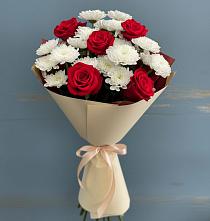 Букет цветов из:  Розы и Хризантемы в Козловке
