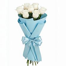 Букет 7 белых роз Проуд в Козловке