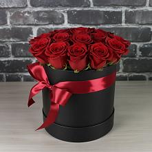 Цветочная композиция из Розы в шляпной коробке в Козловке