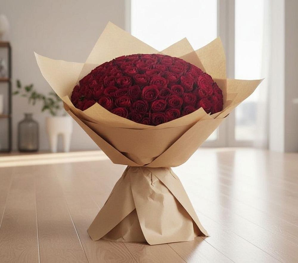 Букет 101 Красная роза в Козловке