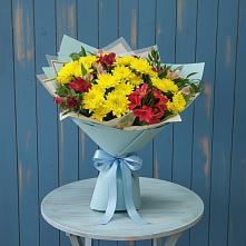 Букет цветов из:  Альстромерии и Хризантемы в Козловке